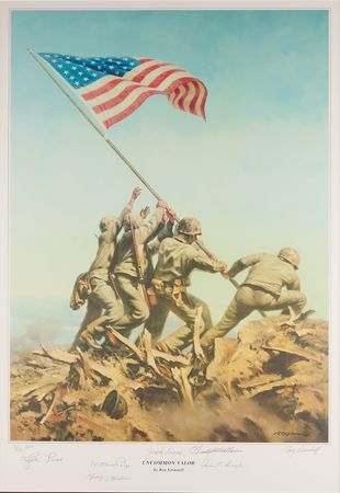 Lot #505 WWII Medal of Honor Recipients (6) Multi-Signed Print - (Ltd. Ed. #7/100 AP) - 18.25˝ x 26.5˝ - Image 2