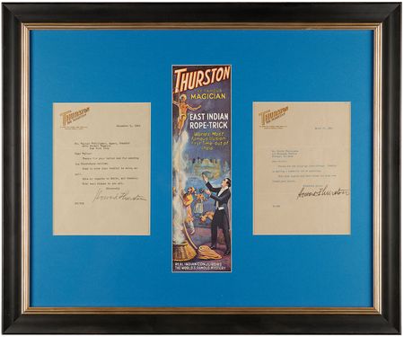 Lot #788 Howard Thurston (2) Typed Letters Signed on Harry Houdini - Image 1