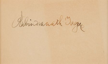 Lot #603 Rabindranath Tagore Signature - Image 2