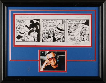 Lot #571 Stan Lee Signed Original Spider-Man Daily Comic Strip - Image 1