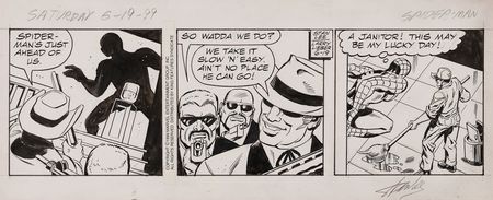 Lot #571 Stan Lee Signed Original Spider-Man Daily Comic Strip - Image 2