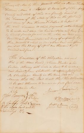 Lot #387 Simon Kenton Document Signed - Image 2