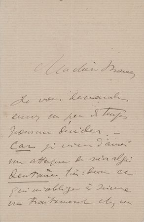 Lot #541 Henri de Toulouse-Lautrec Autograph Letter Signed - Image 1