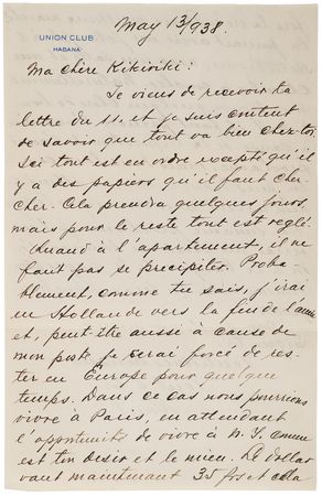 Lot #799 Jose Raul Capablanca Autograph Letter Signed - Image 1