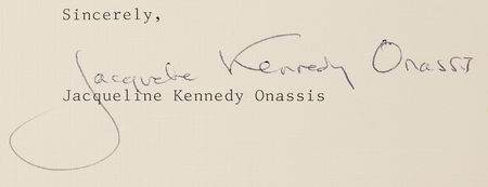 Lot #130 Jacqueline Kennedy Typed Letter Signed - Image 2