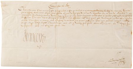 Lot #270 King Francis I Document Signed (1542) - Image 3
