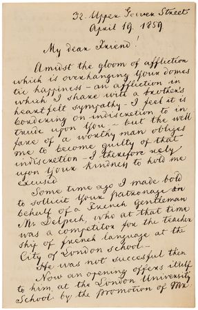 Lot #394 Lajos Kossuth Autograph Letter Signed - Image 1