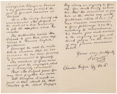 Lot #394 Lajos Kossuth Autograph Letter Signed - Image 2