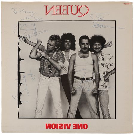 Lot #619 Queen Signed 'One Vision' Single Album - Image 1