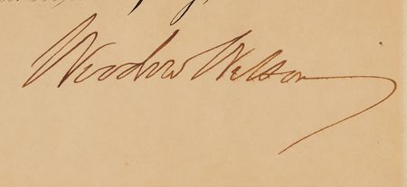 Lot #230 Woodrow Wilson War-Dated Document Signed as President - Image 2