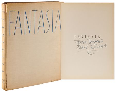 Lot #558 Walt Disney Signed Book - Fantasia - Image 1