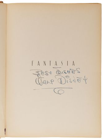 Lot #558 Walt Disney Signed Book - Fantasia - Image 4