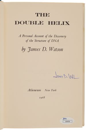 Lot #432 James D. Watson Signed Book - The Double Helix - Image 4