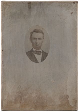 Lot #151 Abraham Lincoln Original Steel Engraving Plate by John Sellers and Sons - Image 1