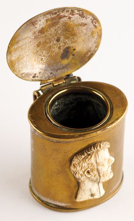 Lot #138 Abraham Lincoln Original ?Wide Awakes? Brass Match Safe (ca. 1860-1861) - Image 2