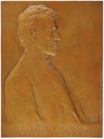 Lot #146 Abraham Lincoln: Victor D. Brenner Plaque (1907) - Image 1