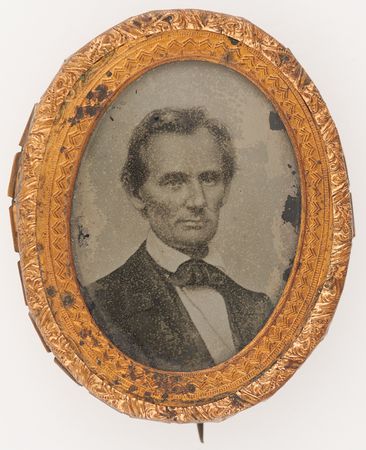 Lot #136 Abraham Lincoln 1860 Campaign Pinback Ambrotype by George Clark (Boston, MA) - Image 1