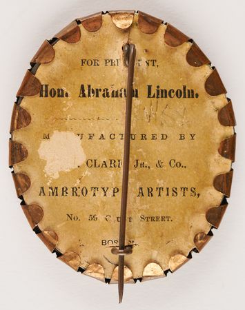 Lot #136 Abraham Lincoln 1860 Campaign Pinback Ambrotype by George Clark (Boston, MA) - Image 2