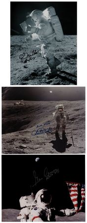 Lot #532 Moonwalkers (4) Signed Items - Cernan, Duke, Irwin, and Mitchell - Image 1