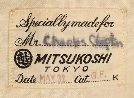 Lot #741 Charlie Chaplin?s Custom-Made Mitsukoshi Suit - Tailored for Chaplin During His May 1932 Visit to Japan - Image 5
