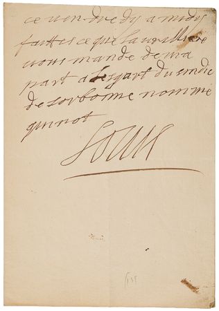 Lot #272 King Louis XIV Autograph Note Signed to Pontchartrain - Image 1