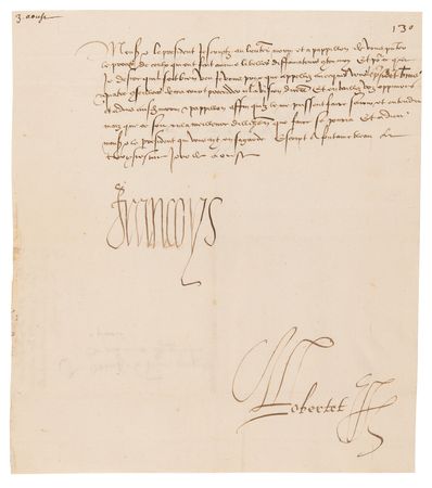Lot #269 King Francis I Archive of (11) Letters Signed, Tending to Judicial, Diplomatic, and Political Issues in 16th-Century France - Image 3