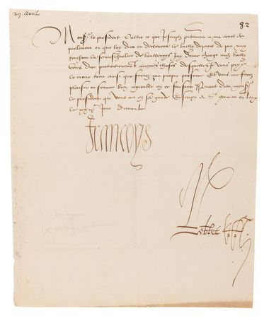 Lot #269 King Francis I Archive of (11) Letters Signed, Tending to Judicial, Diplomatic, and Political Issues in 16th-Century France - Image 4