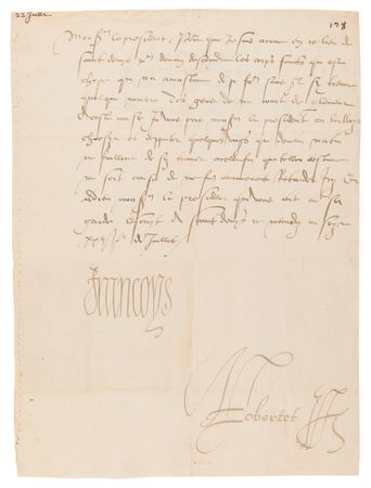 Lot #269 King Francis I Archive of (11) Letters Signed, Tending to Judicial, Diplomatic, and Political Issues in 16th-Century France - Image 6