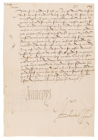 Lot #269 King Francis I Archive of (11) Letters Signed, Tending to Judicial, Diplomatic, and Political Issues in 16th-Century France - Image 7