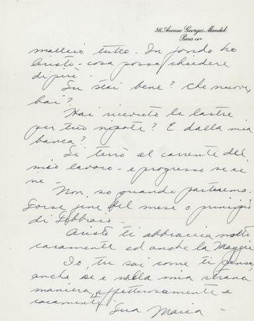 Lot #644 Maria Callas Autograph Letter Signed to Her Mentor: 