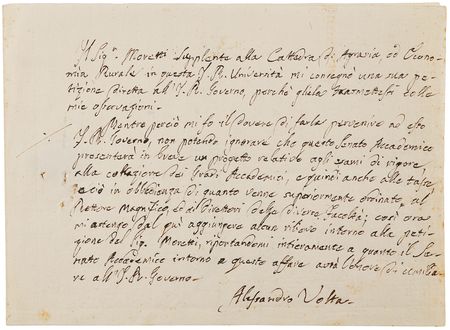 Lot #319 Alessandro Volta Autograph Letter Signed - Image 1