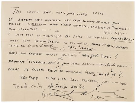 Lot #537 Salvador Dali Autograph Letter Signed with Sketch: 