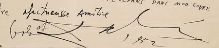 Lot #537 Salvador Dali Autograph Letter Signed with Sketch: 