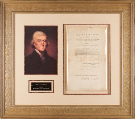 Lot #5 Thomas Jefferson Document Signed as Secretary of State, Granting a Pension to a Revolutionary War Officer 