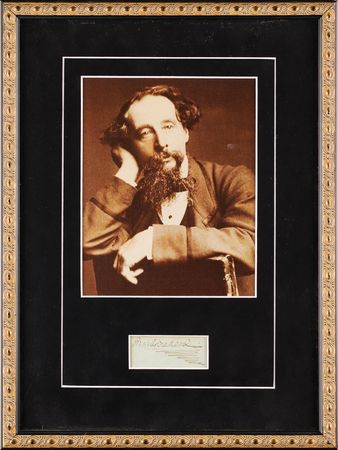 Lot #592. Charles Dickens Signature