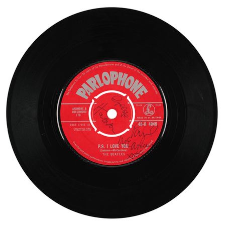 Lot #608 Beatles (2) Signed Parlophone UK First Pressing Single Records of 'Love Me Do' - Image 2