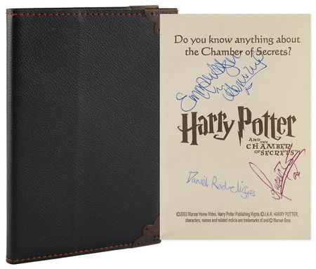 Lot #766 Harry Potter Cast-Signed Notebook - Radcliffe, Watson, and Grint - Image 1