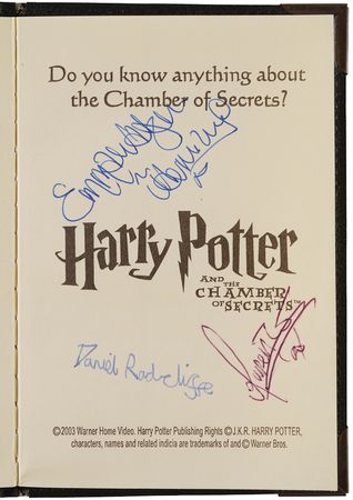 Lot #766 Harry Potter Cast-Signed Notebook - Radcliffe, Watson, and Grint - Image 4