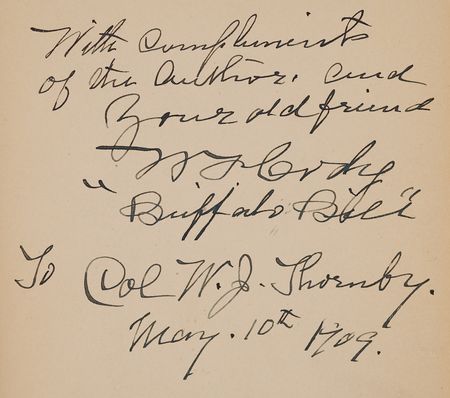 Lot #334 William F. 'Buffalo Bill' Cody Signed Book - True Tales of the Plains - Image 2