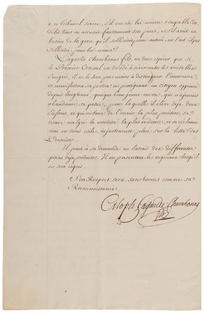 Lot #450 Napoleon Document Signed - Requesting a Police Report on an Émigré - Image 2
