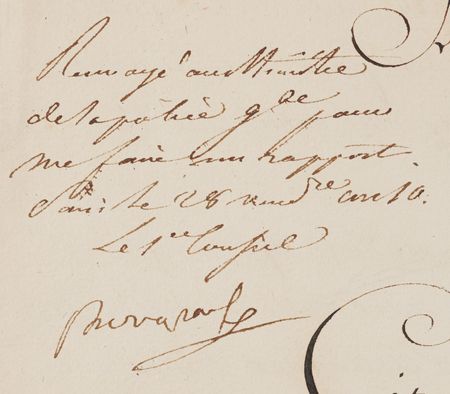 Lot #450 Napoleon Document Signed - Requesting a Police Report on an Émigré - Image 3