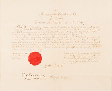 Lot #446 Jefferson Davis Document Signed as President of CSA - Image 2