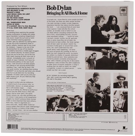 Lot #616 Bob Dylan Signed Album - Bringing It All Back Home - Image 2