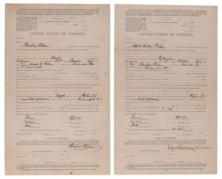 Lot #48 Woodrow and Edith Wilson (2) Signed