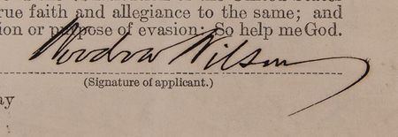 Lot #48 Woodrow and Edith Wilson (2) Signed Passport Applications - Preparing for the Paris Peace Conference and Treaty of Versailles - Image 3