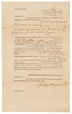 Lot #213 Martin Van Buren Document Signed - Image 1