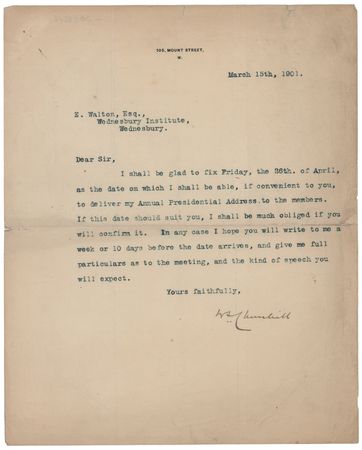 Lot #262 Winston Churchill Typed Letter Signed,