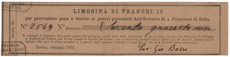 Lot #282 Saint John Bosco Document Signed