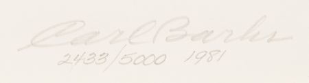 Lot #567 Carl Barks Signed Print - 