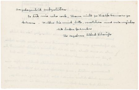 Lot #419 Albert Schweitzer Autograph Letter Signed - Image 2